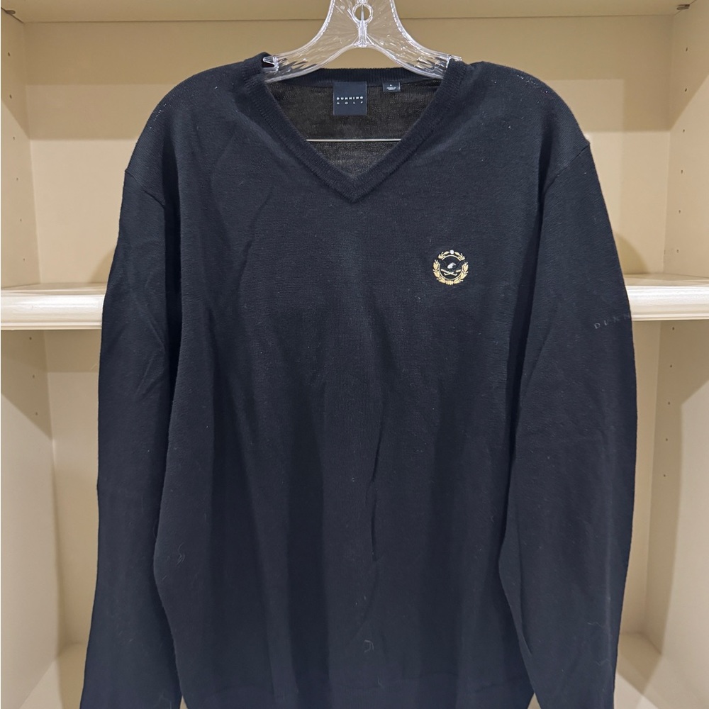 Elegant Black V-Neck Men's Sweater